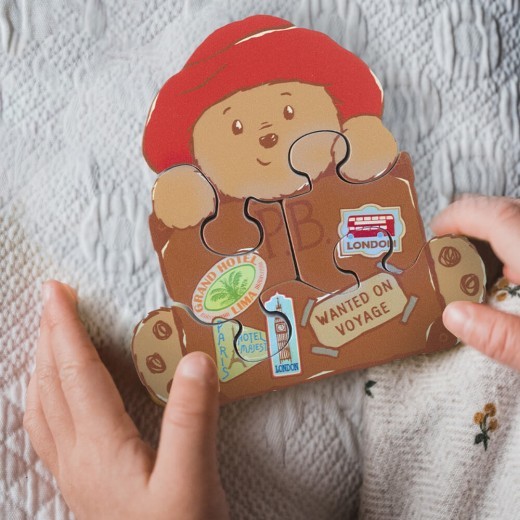 Wooden Puzzle Paddington with Suitcase