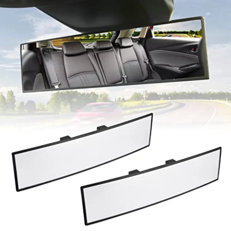 11.81 Inch Panoramic Convex Rear View Mirror - Anti-Glare Wide Angle