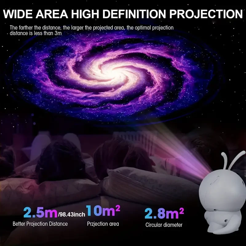 Enchanting Monster Galaxy Projector Lamp - 360 Rotating Astral Display