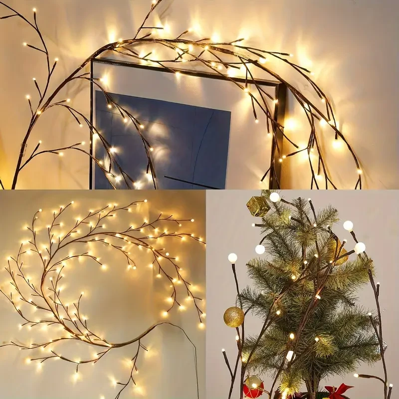 LED Willow Vine Lights - 1.8m Artificial Tree Branches for Room Decor