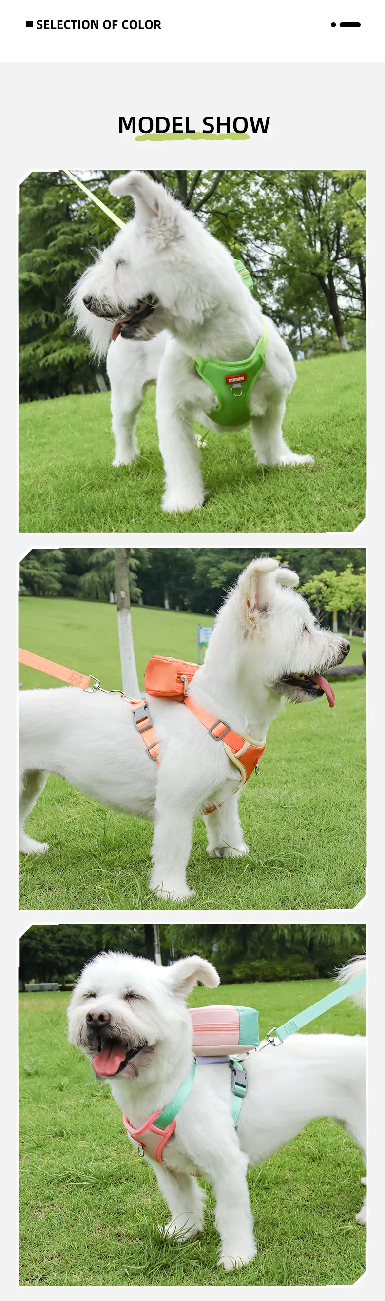 Cute Fruit Backpack Pet Chest Strap Set Anti Slip Soft Breathable Pet Chest Strap Traction Rope Dog Cat Pet Backpack Chest Strap