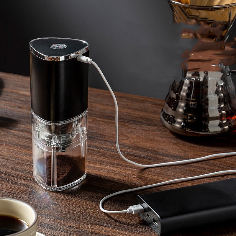 Electric Coffee Grinder: USB Rechargeable Food Crusher