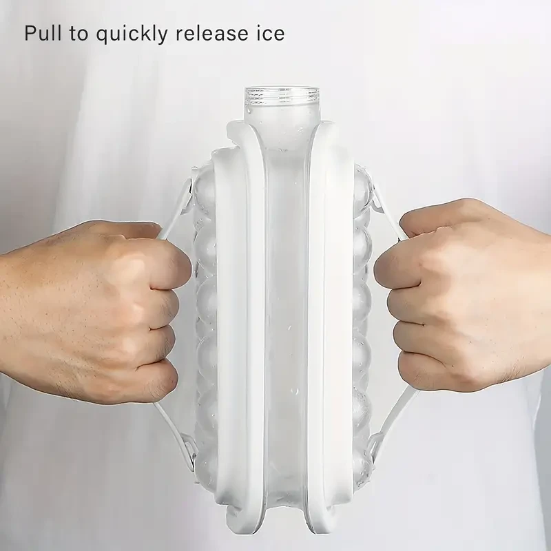 2-in-1 Portable Ice Maker & Cube Tray - Non-Electric & Battery-Free