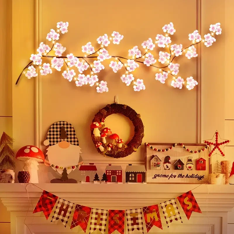 Cherry Blossom Lighted Garland - 100 Fairy Lights, 1.8M/5.9FT