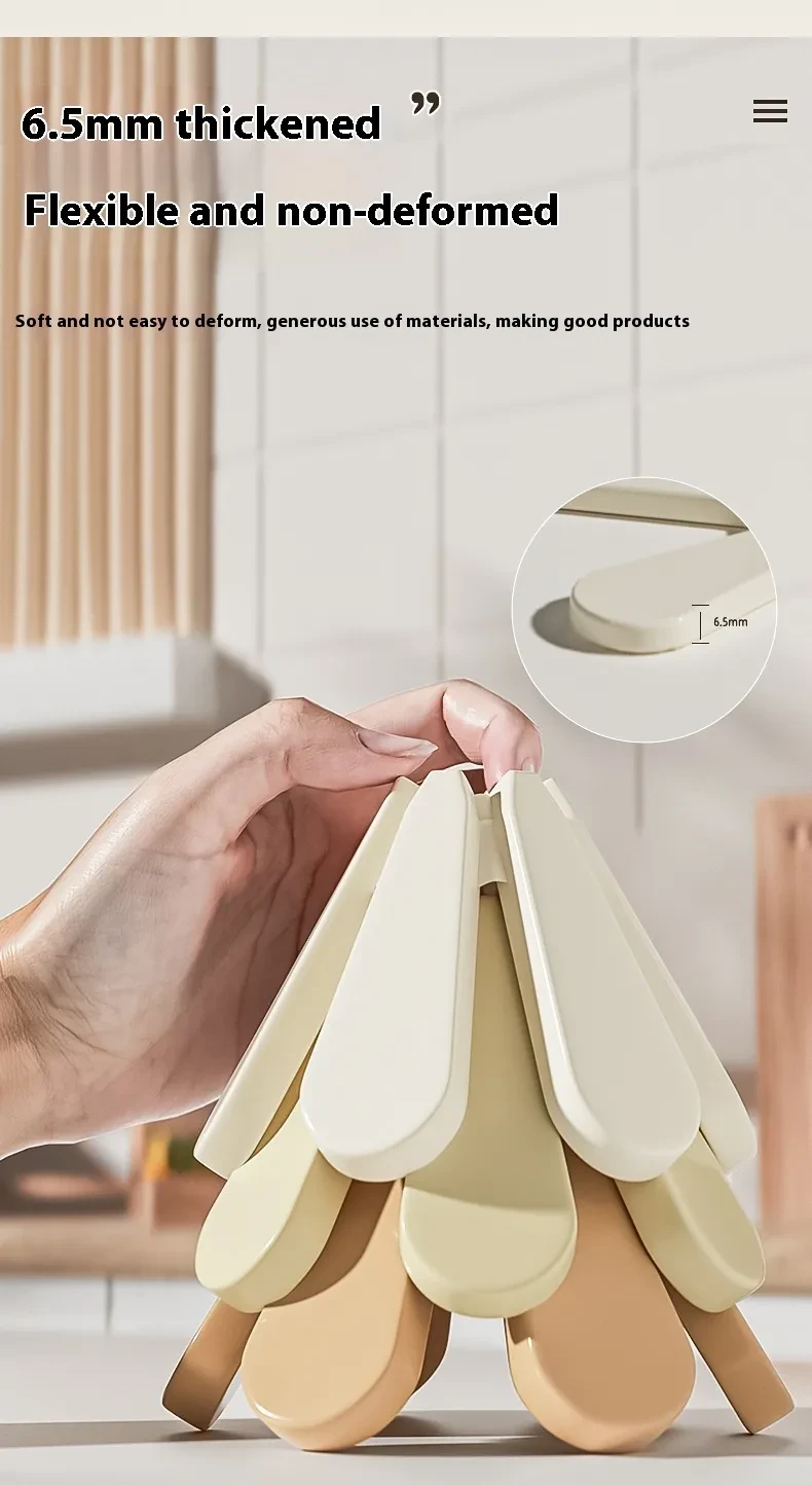 4pcs Silicone Mat Dishes Insulation Pad Tree Shape Trivet Set Coaster For Teapot Hot Pots Halloween Placemats Table Gift Kitchen Gadgets