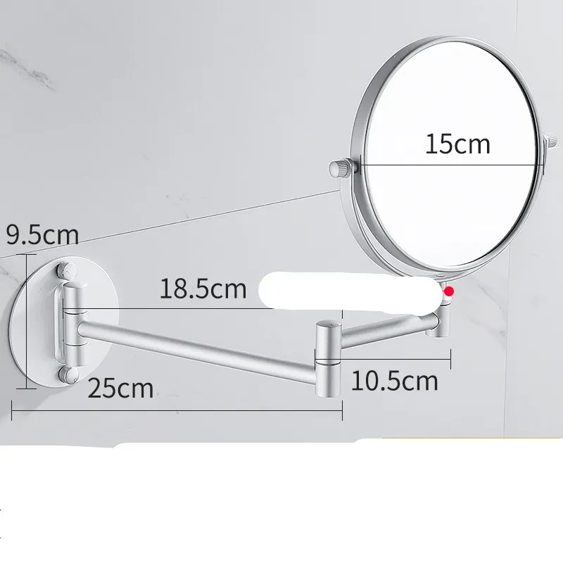 Punch-Free Makeup Mirror Mirror Double Sided Wall Mounted