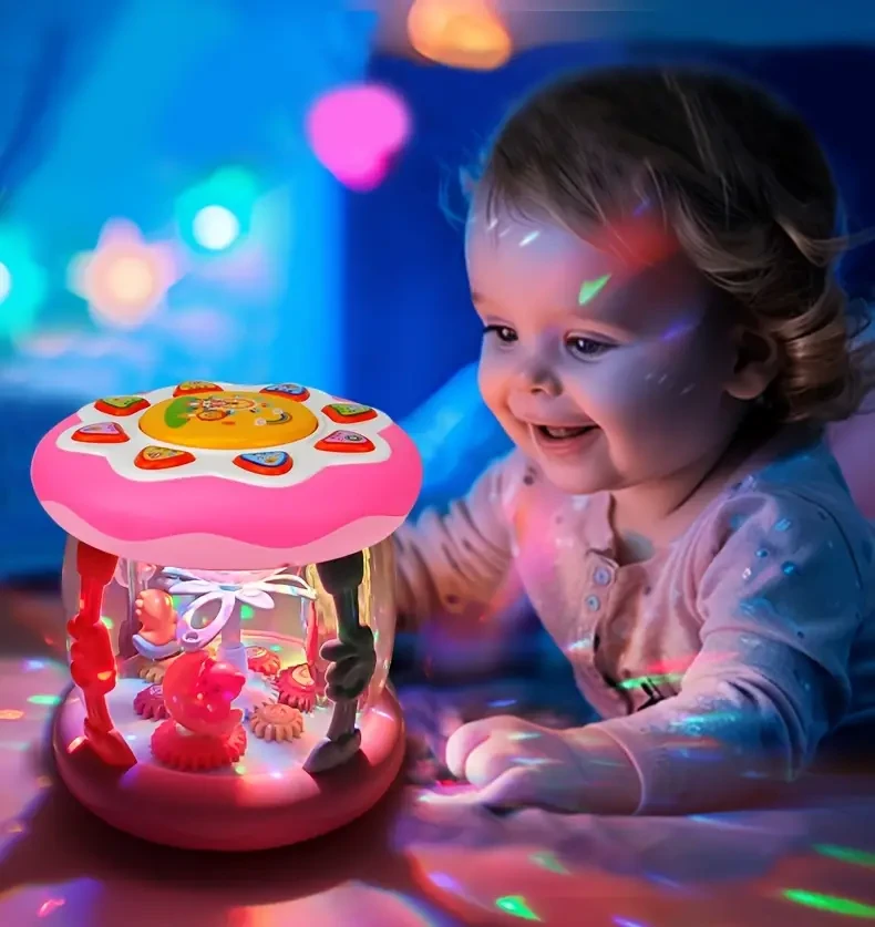 Ocean Projector Light Up Musical Toy, Crawling Learning Tummy Time Gifts