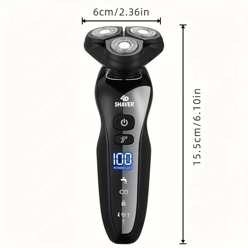 Electric Razor For Men, Dry&Wet Use, 3D Electric Shaver, USB Rechargeable Rotary Shaving Machine, Gifts For Men