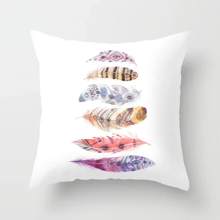 Peacock Feather Peach Skin Pillowcase