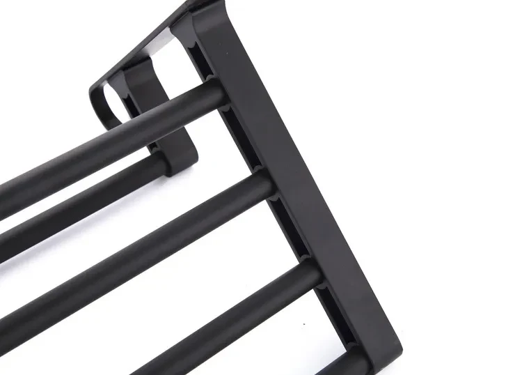 Bathroom Wall-mounted Matt Black Space Aluminum Bath Towel Rack