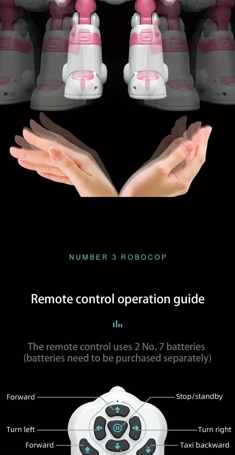 AI Intelligent Speech Robot Programming Gesture Remote Control Magic Sound Change Music Dance Early Education Machine Model Toy