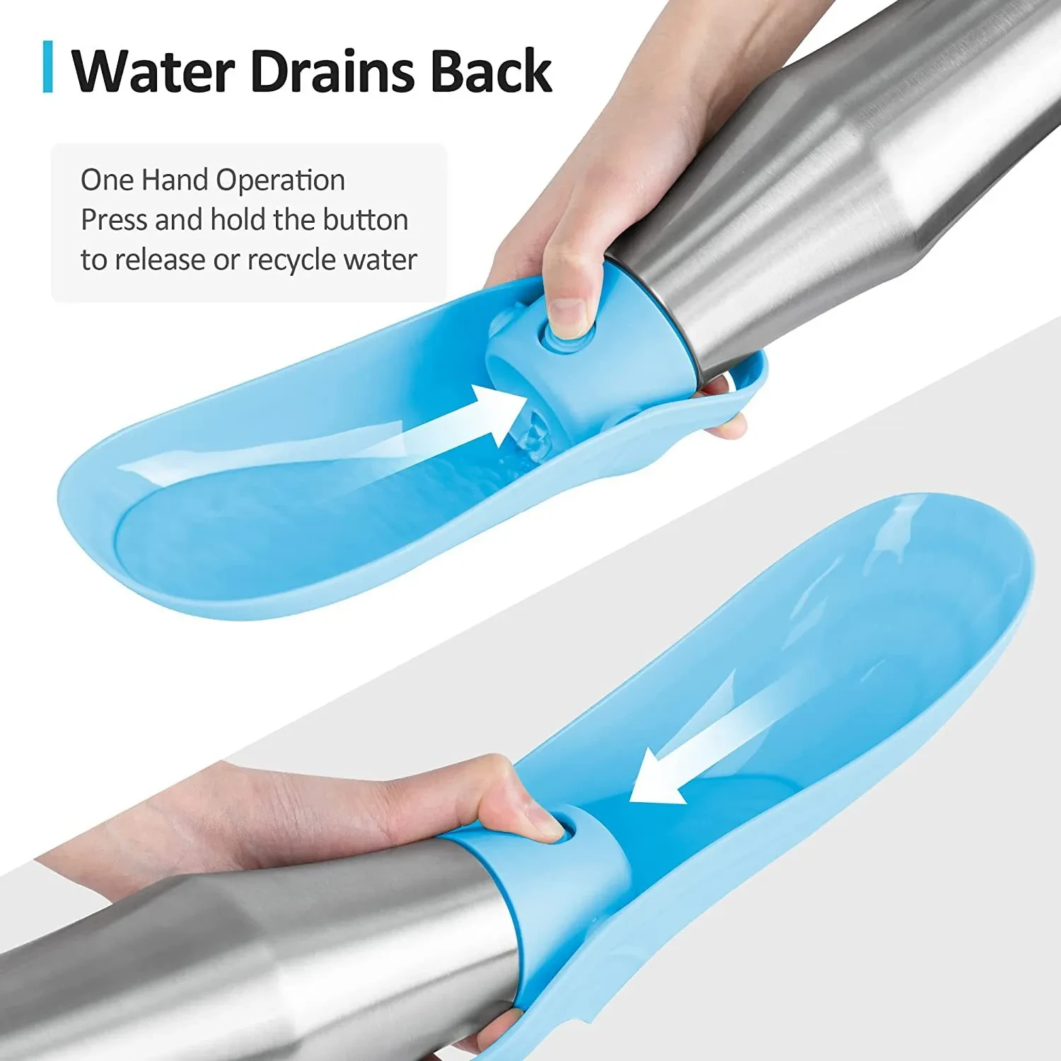 Bottle Soft Silicone Leaf Design For Pets Outdoor Drinking