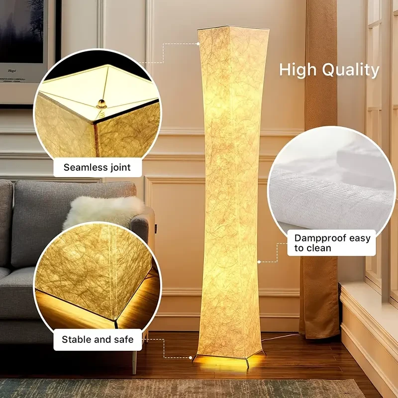 Soft Light Floor Lamp, 132.08cm Simple Design Morden Slim Warm Light