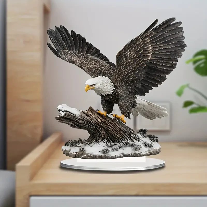 Majestic Eagle Acrylic Sun Catcher with Stand