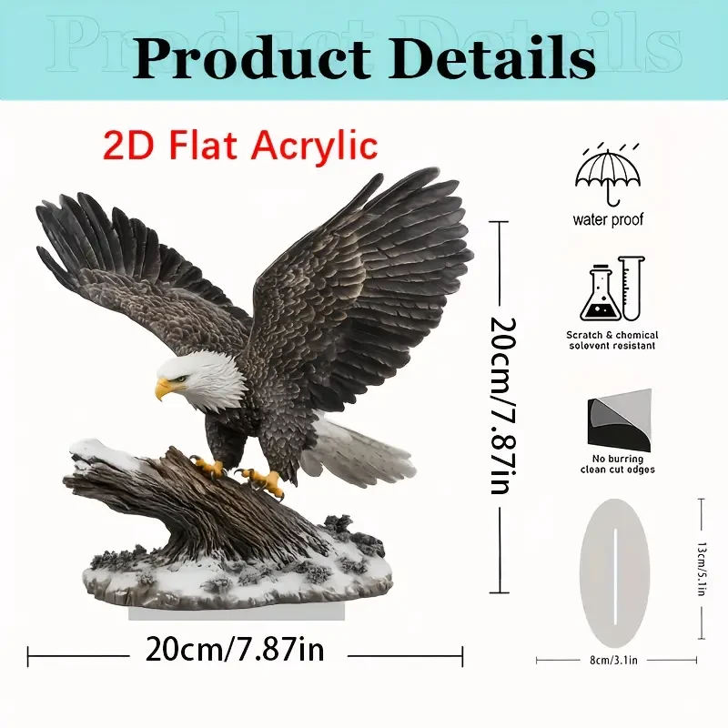 Majestic Eagle Acrylic Sun Catcher with Stand