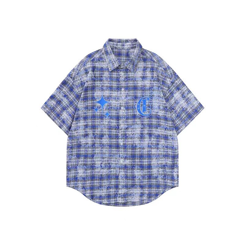 Detachable Cuff Tie-dye Shirt Coat