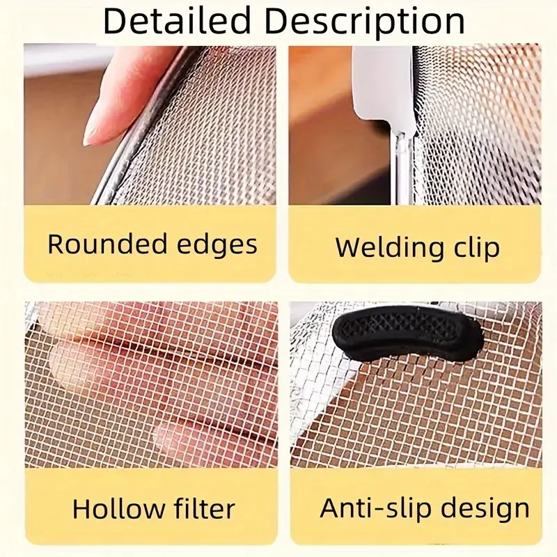 201 Stainless Steel Triangle Corner Sink Strainer  Multipurpose Kitchen Mesh Basket