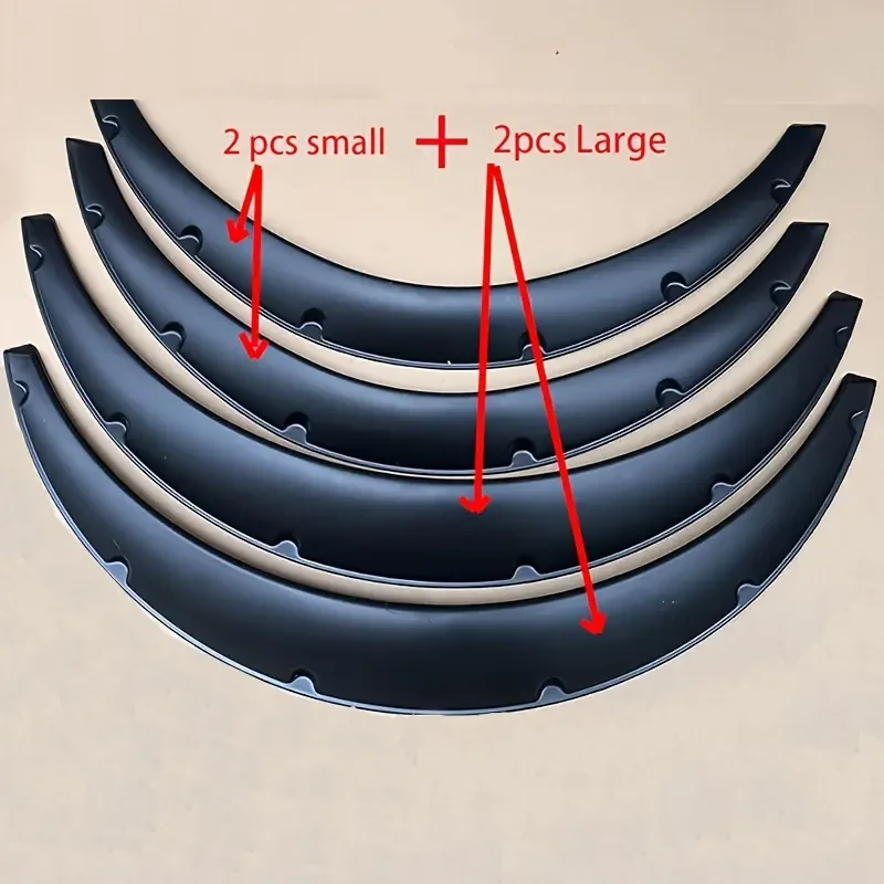 4pcs Car Wheel Arch Covers  Polished Polyurethane Rear Extensions