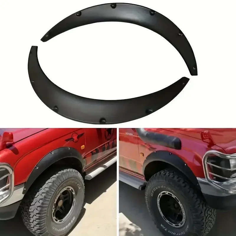 4pcs Car Wheel Arch Covers  Polished Polyurethane Rear Extensions