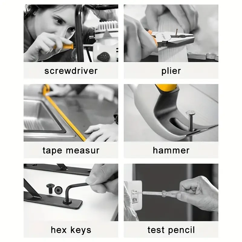 24-Piece Essential Household Hand Tool Kit  DIY & Repair Set with Storage Case