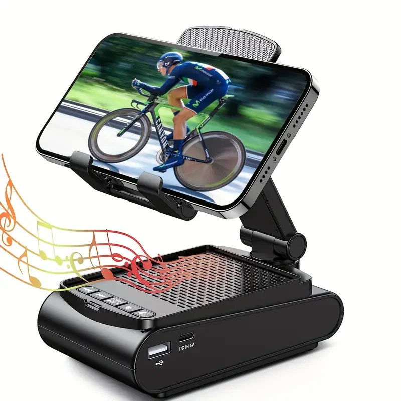 Portable Phone Stand Speaker  Wireless Sound & Non-Slip Base