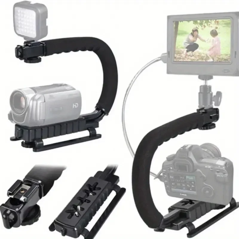 Video DV U-Shape Handheld Stabilizer Grip  DSLR Ready