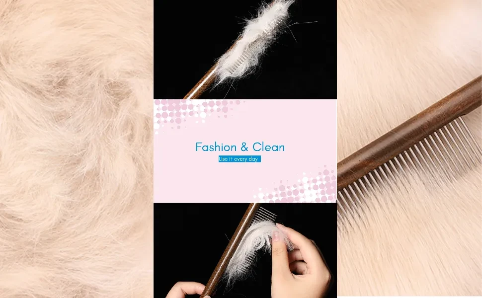 Wooden Handle Pet Comb Grooming Tool