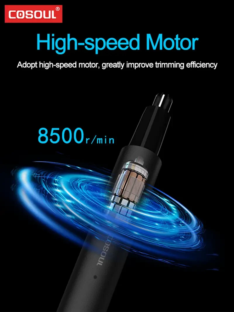 Painless Rechargeable Nose Hair Trimmer for Men and Women - Efficient Nose and Ear Hair Trimmers with Washable Cutter Head and Advanced Safety Features - Perfect Holiday Gift for Father's Day and Everyday Grooming