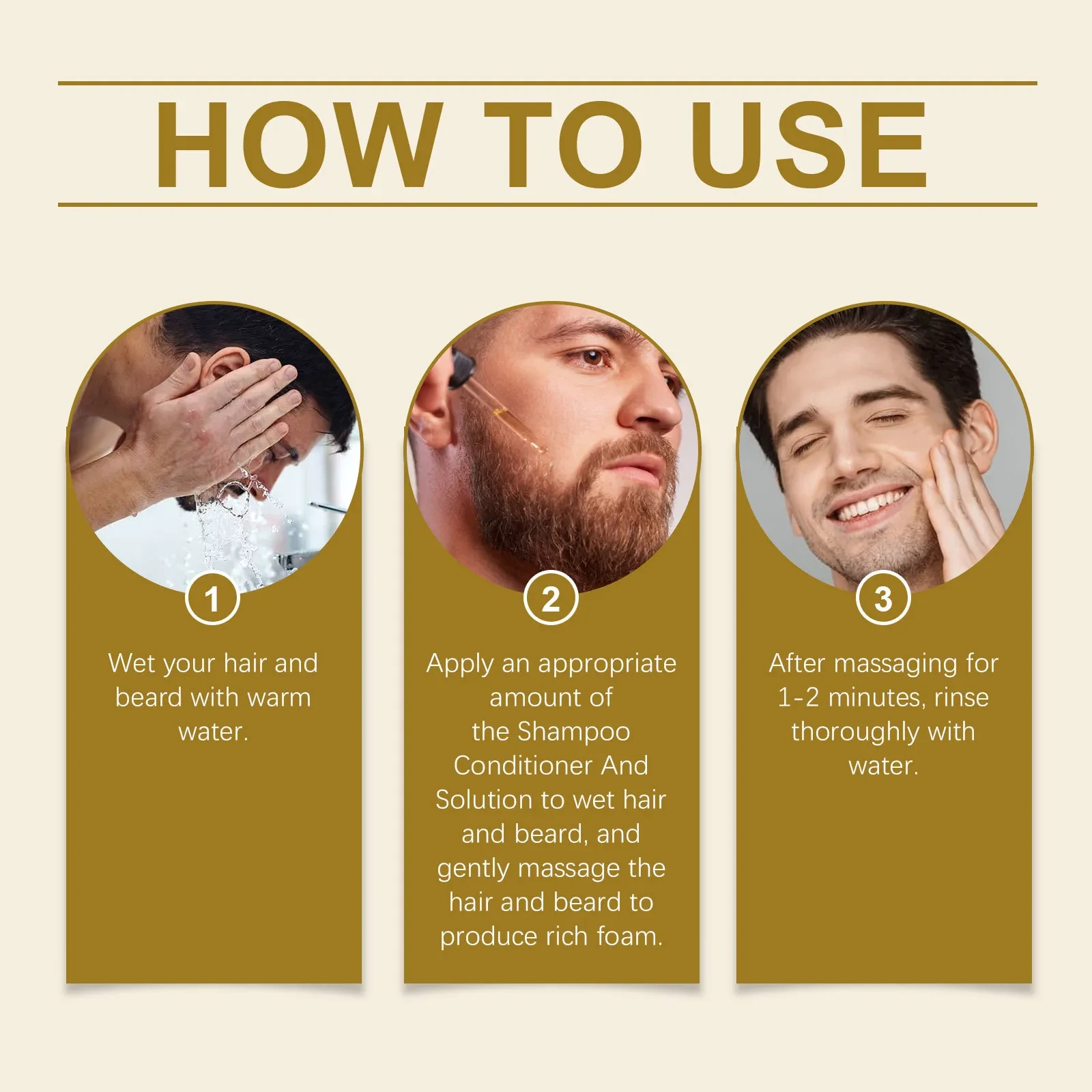3-in-1 Beard Nutritional Hair Care Men