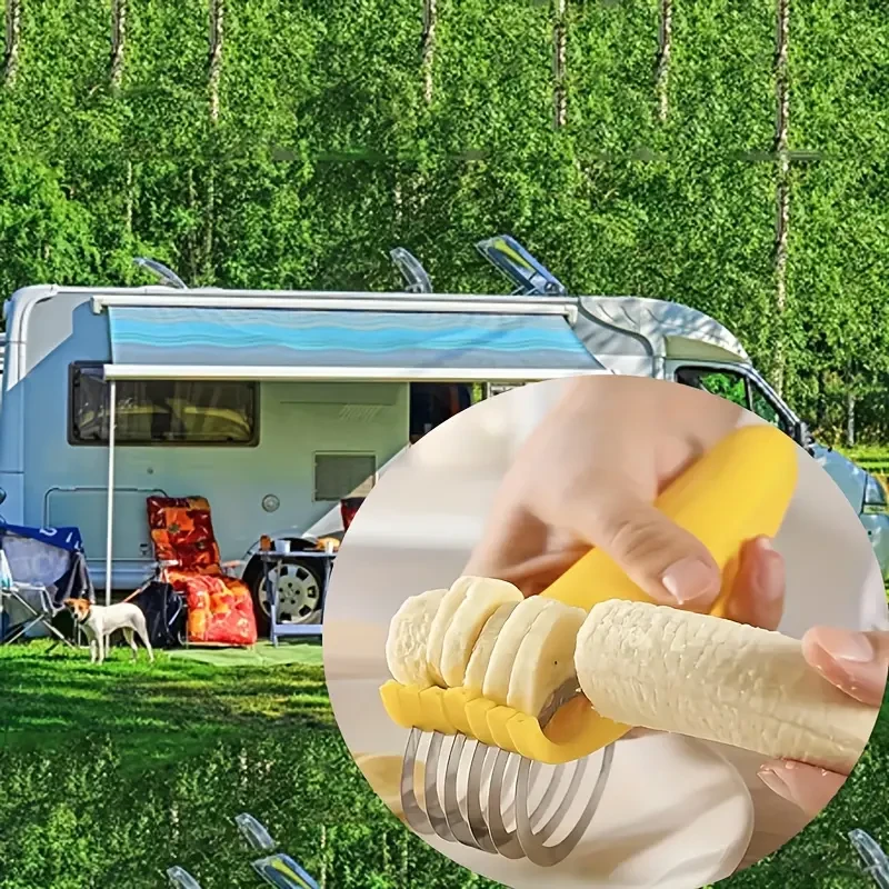 Stainless Steel Banana & Cucumber Slicer  Handy Kitchen Gadget