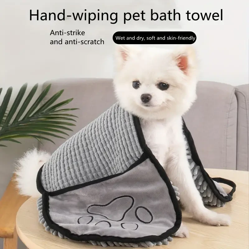 RapidDry Pet Bath Towel  Super Absorbent & Gentle Grooming Towel