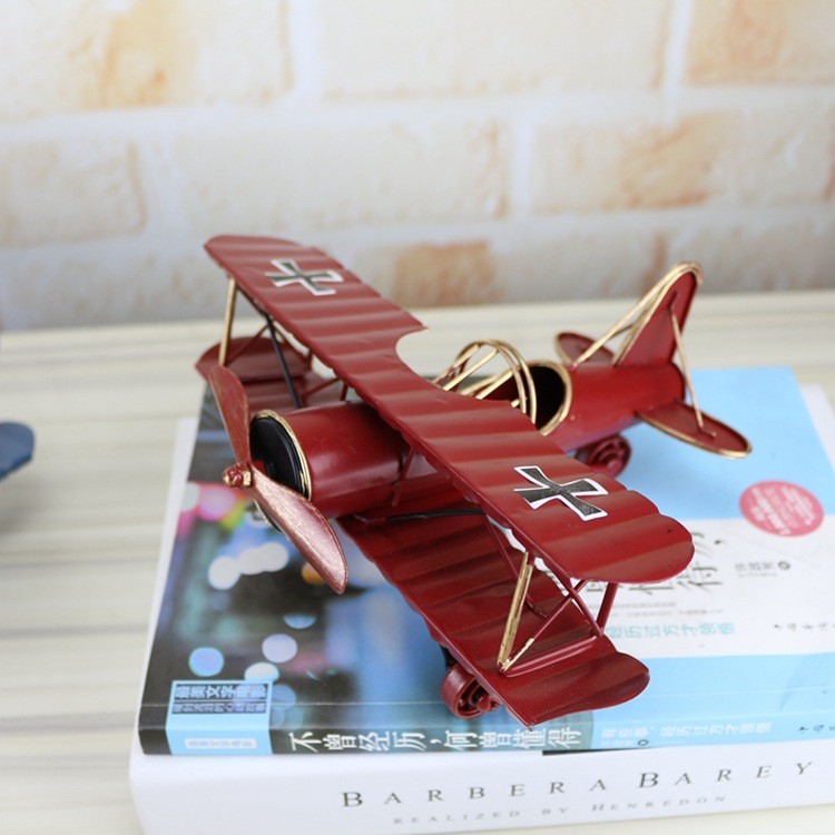 Vintage Handmade Wrought Iron Airplane Model