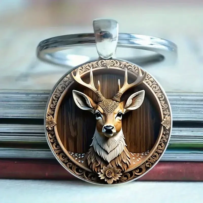 Stylish Deer Head Keychain