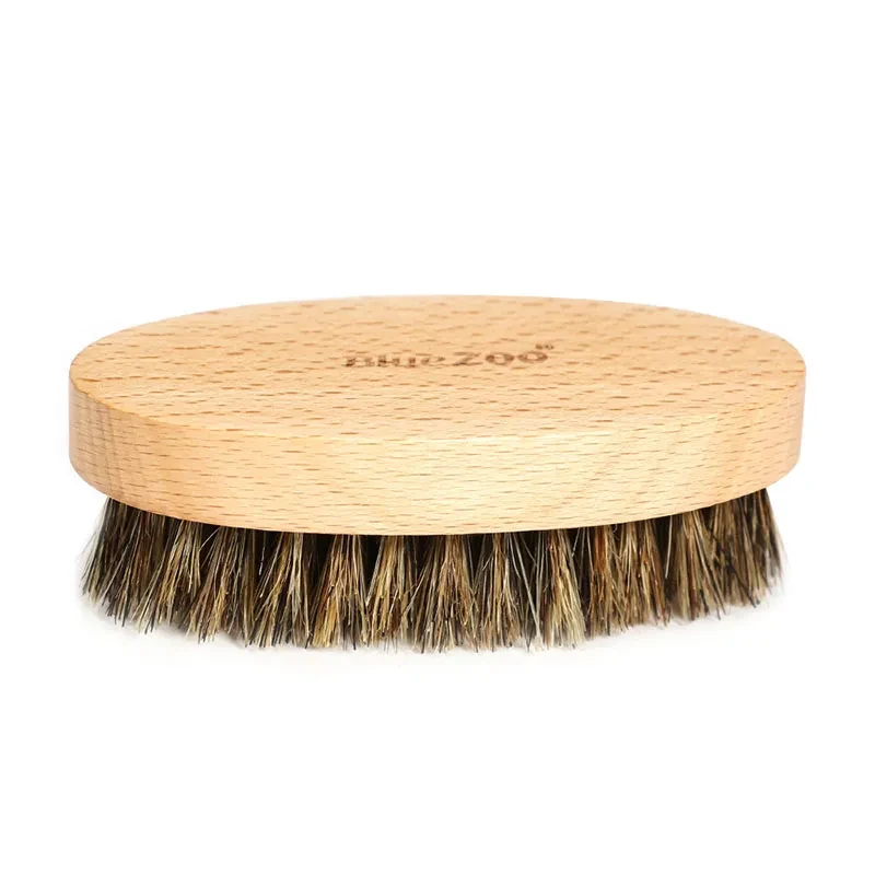 Oval Bluezoo Beech Wood Color Beard  Brush