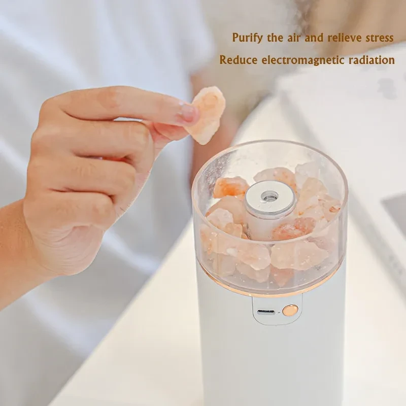 Air Humidifier Crystal Salt Stone With LED
