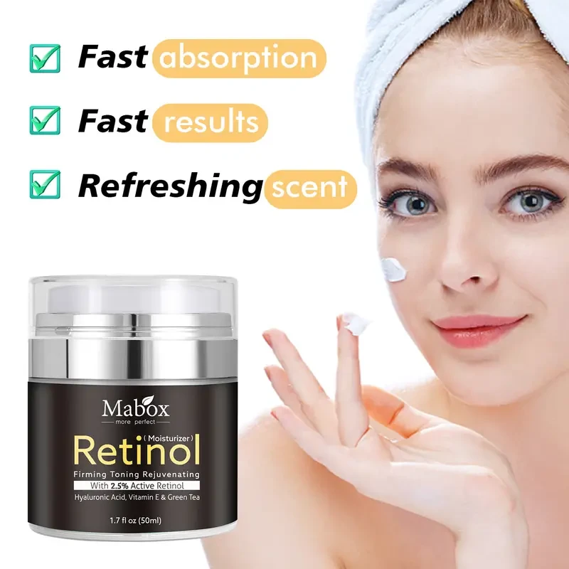 Retinol Moisturizer Cream For Face And Eye Area 1.7 Fl. Oz With Retinol, Hyaluronic Acid, Vitamin E And Green Tea For Anti Aging, Cream For Face, Best Night And Day Moisturizing Cream