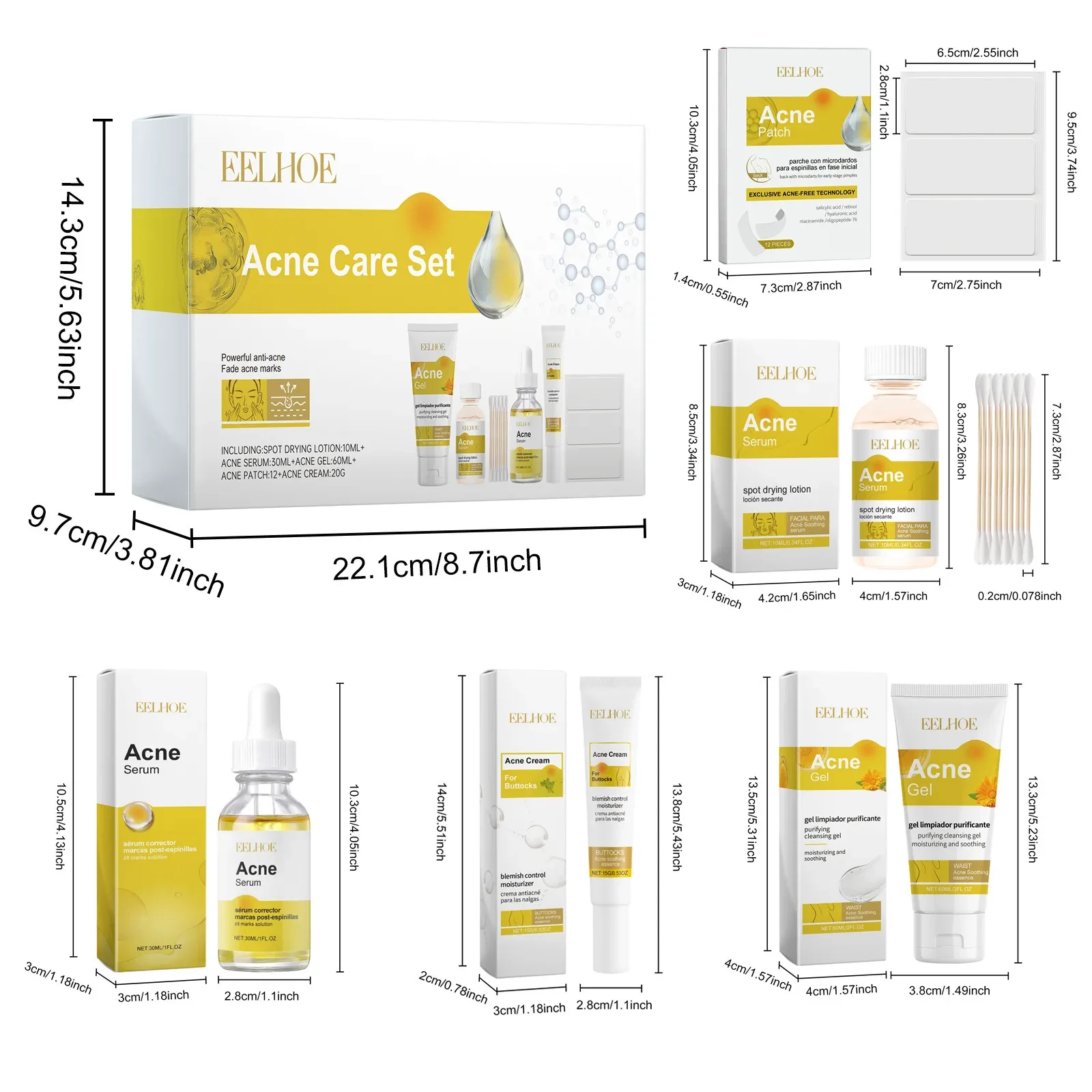 Acne Skin Skin Care Set Care Tender
