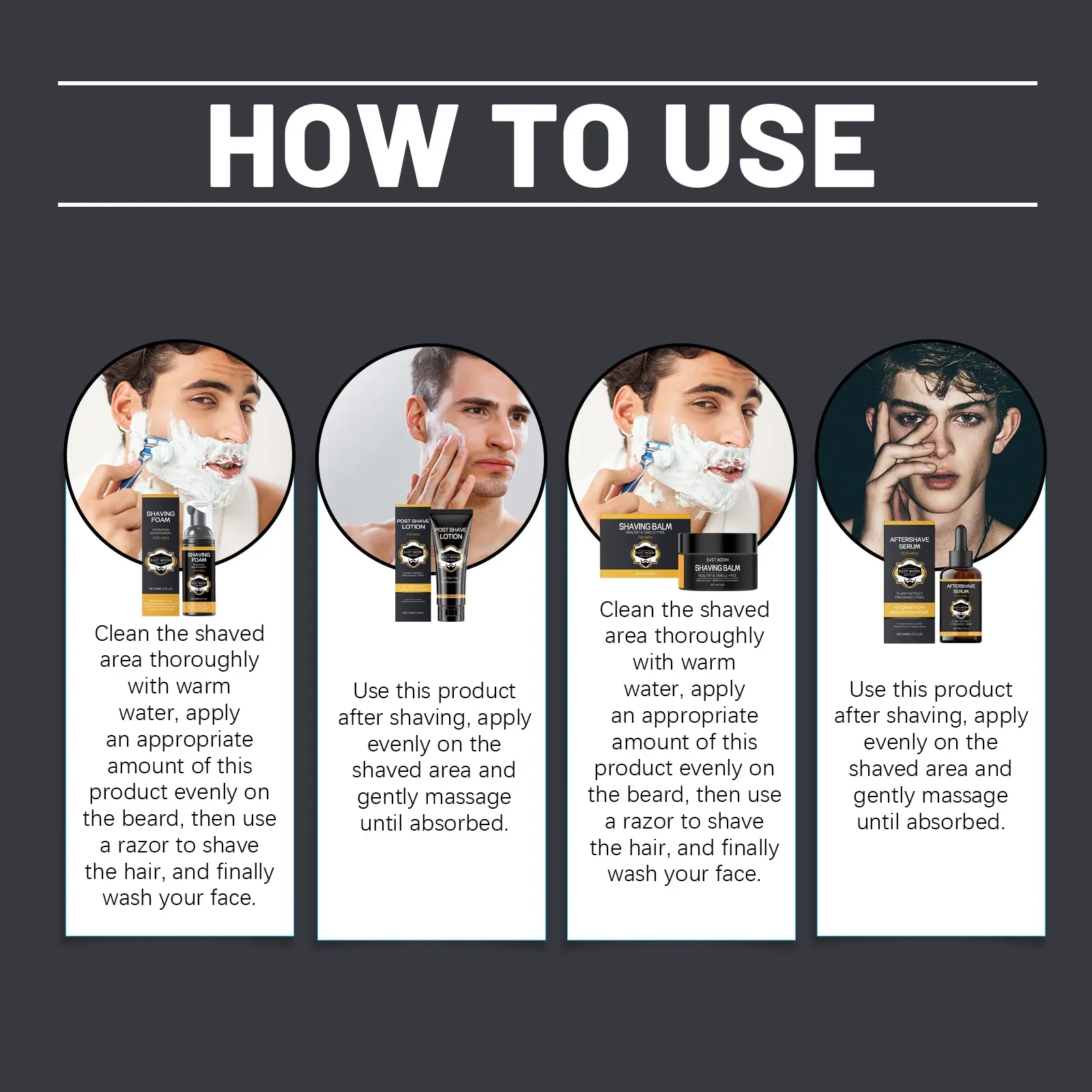 Men's Gentle Cleaning And Care Beard Moisturizing Foam