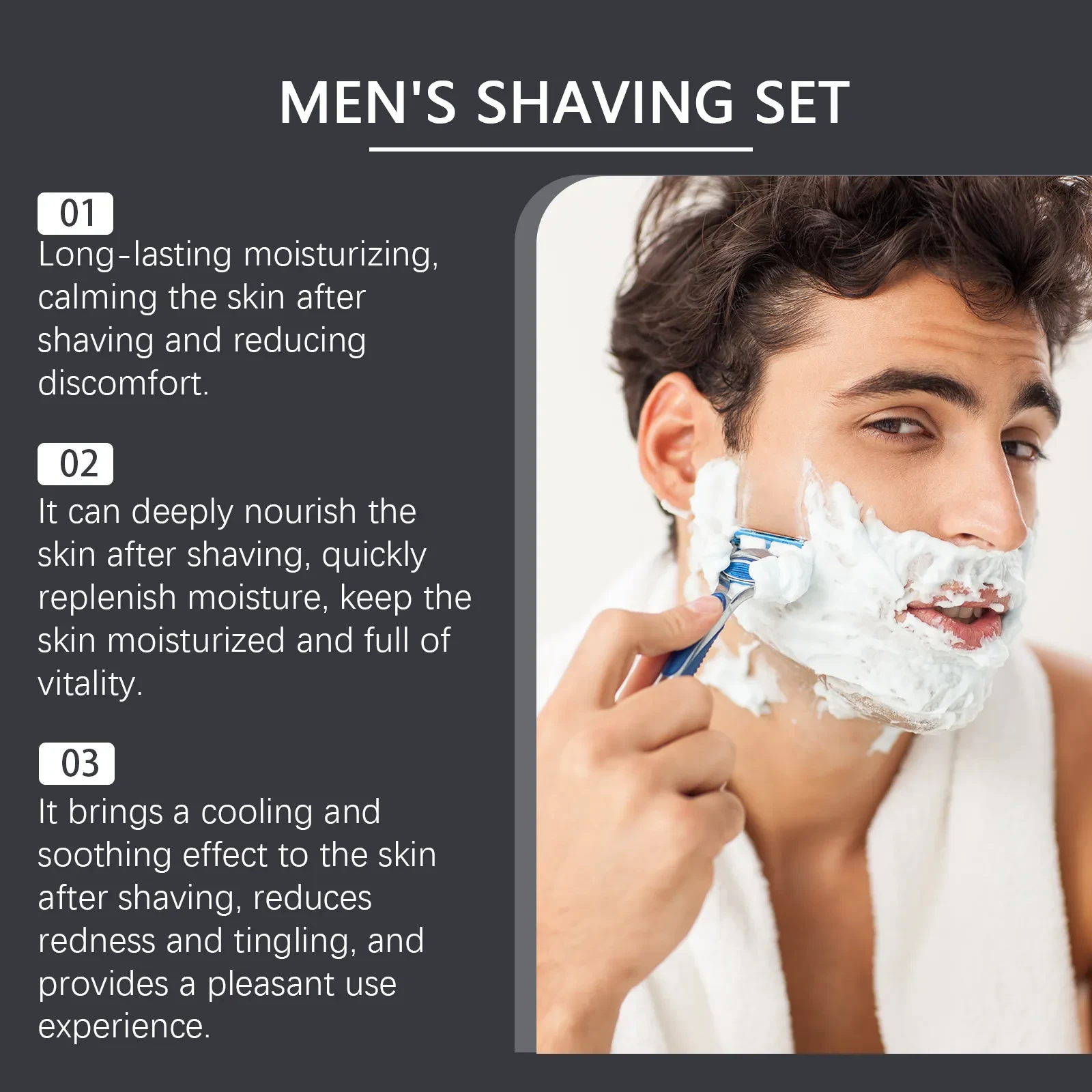 Men's Gentle Cleaning And Care Beard Moisturizing Foam