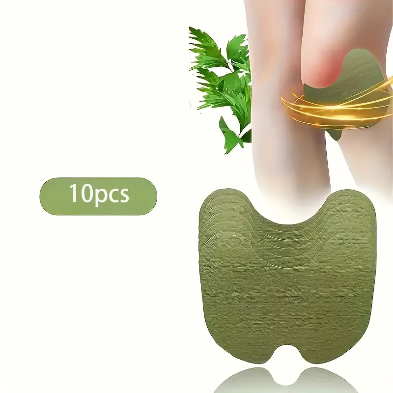 10 Pcs Wormwood Knee Patch: Moxibustion Patch for Knee, Back, Neck, Shoulder Relief - No Battery Required