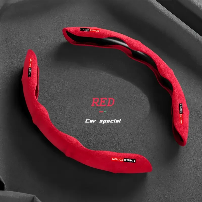 Luxurious Suede Steering Wheel Cover - Airflow Enhanced, Non-slip, Secure Grip