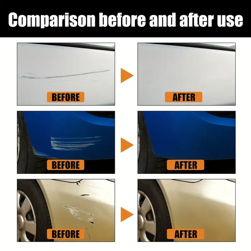 Quick-Fix Car Scratch Repair Wax - Instant Polish & Paint Restoration for Cars, SUVs, Boats, Trucks & RVs - Includes Sponge