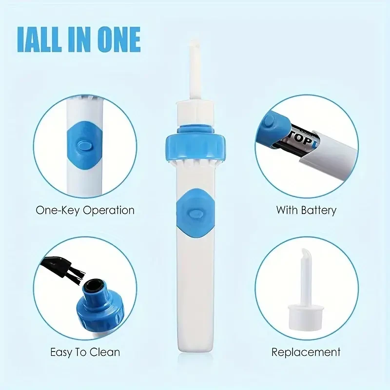 Battery-Powered Ear Wax Cleaner with Soft Tip