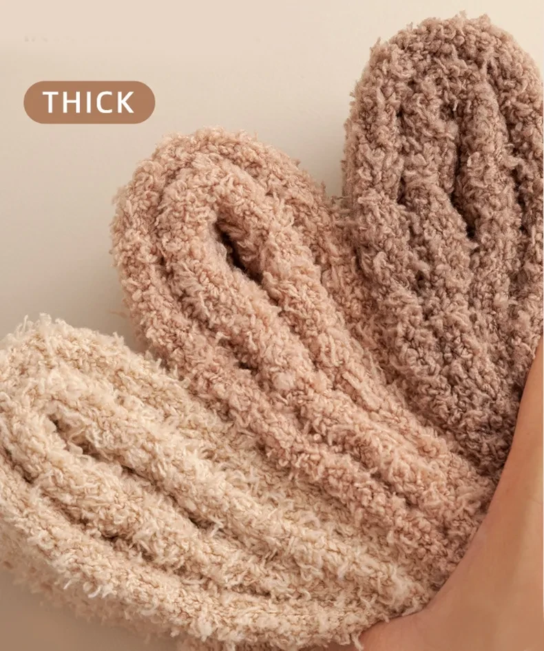 Warm Plush Socks Women Dual-purpose Protection Heel And Knee Sock For Old