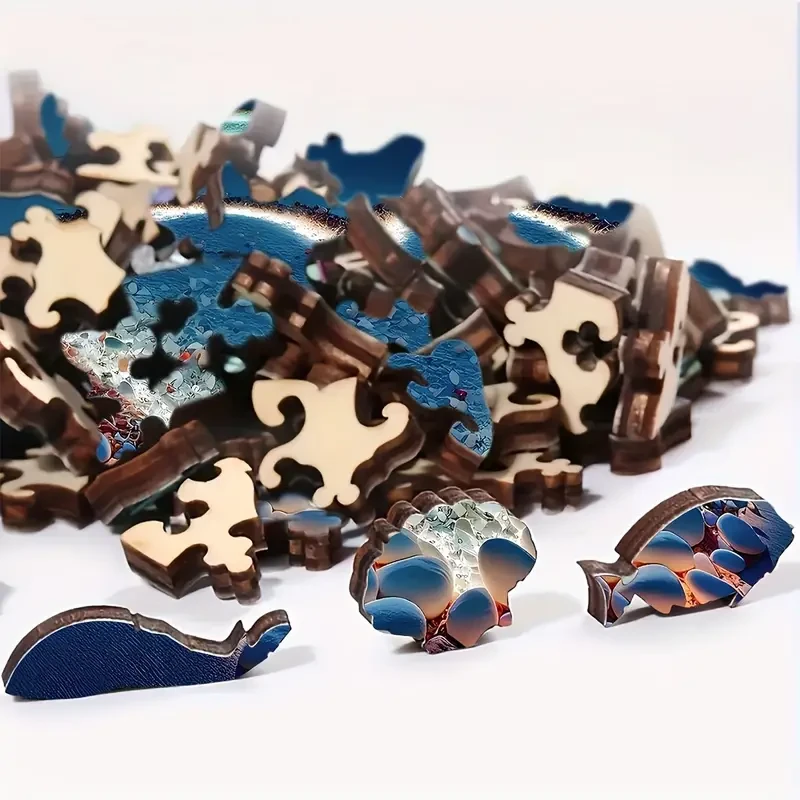 Irregular Animal-Shaped Wooden Puzzle for Adults  Brain Teaser Gift