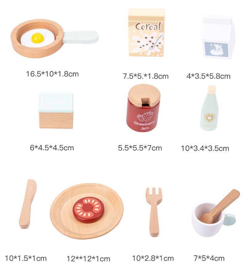 Children's Play House Toy Wooden Simulation Steak Bread Slicer