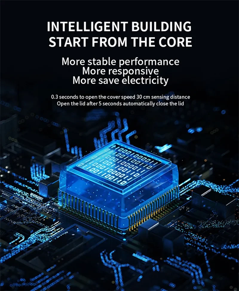 Smart Trash Can With Lid For Bedroom And Living Room