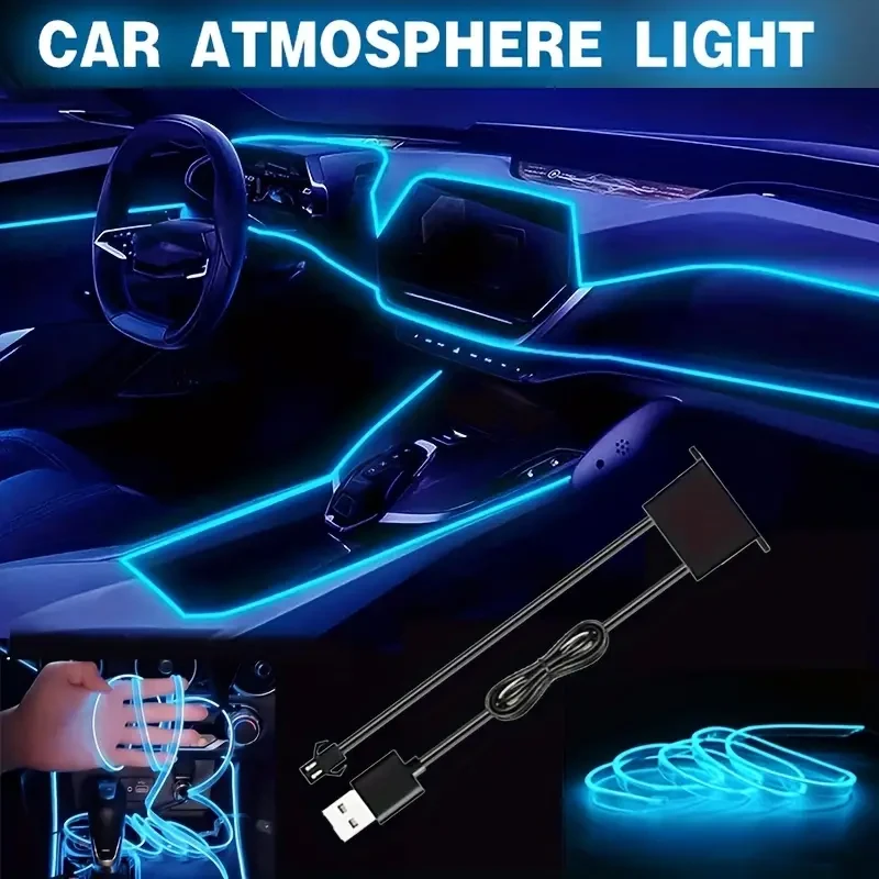 Car Interior LED Neon Strip  5M Flexible Ambient Light