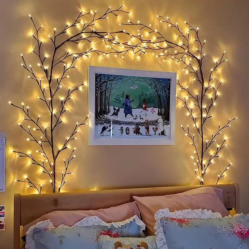 USB-Powered Willow Branch LED Wall Decor  96 Lights