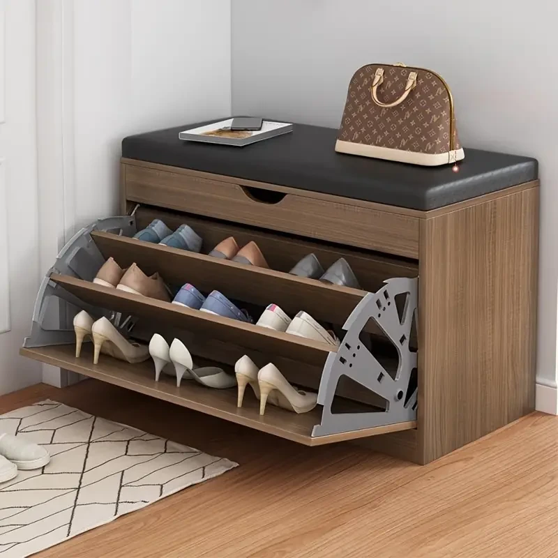 3-Tier Under-Bed Shoe Organizer with Flip Frame - Space-Saving Metal Shoe Rack for Home Storage